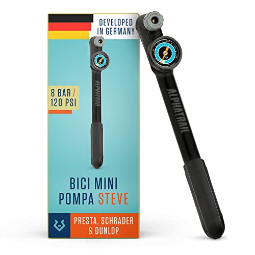 Mini pompa bici tutte le valvole 8,3Bar/120PSI