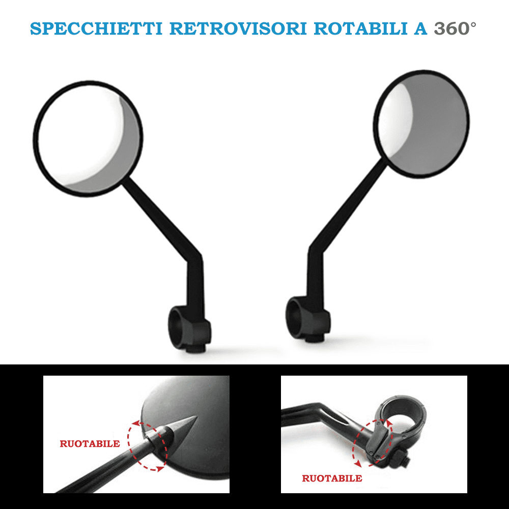 Security Pack (Antifurto + Frecce Segnaletiche + Specchietti Retrovisori + Casco + Catena) - Monopattino Expert - L'unico con Consulenza Telefonica A 360° Completamente Gratuita